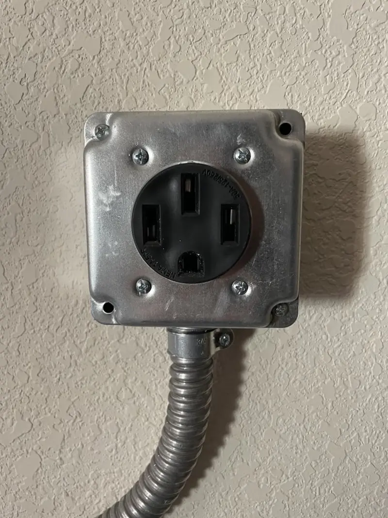 NEMA 14-50 outlet installed for Smart Home Electrical in Bristow